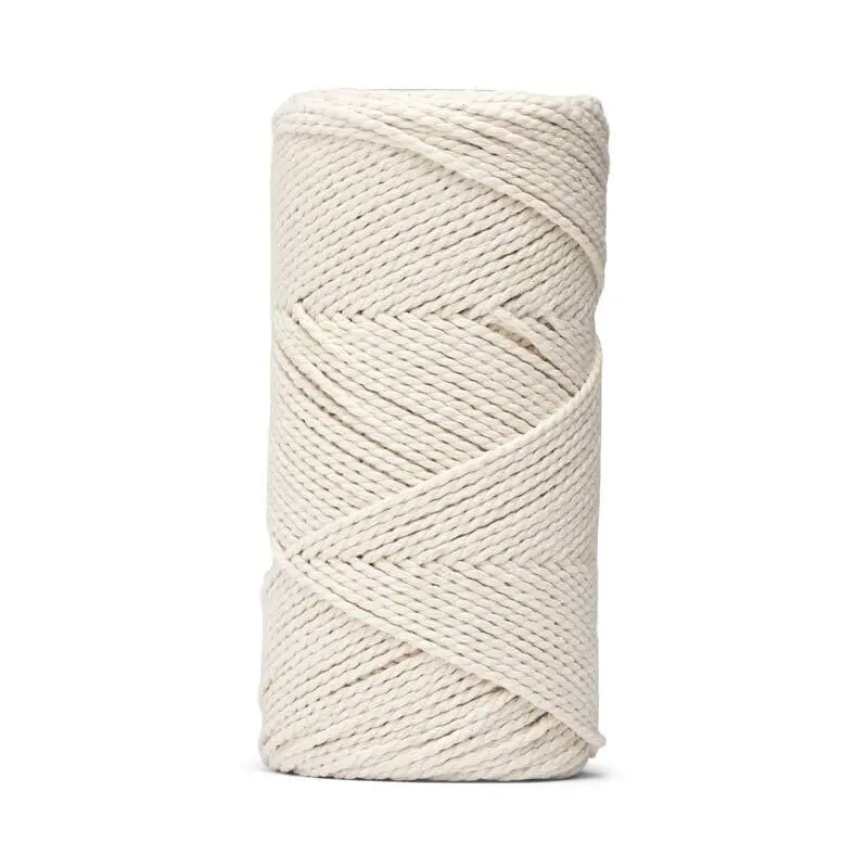 LindeHobby Macrame Lux, Corda per Macramè, 2 mm 01 Bianco naturale