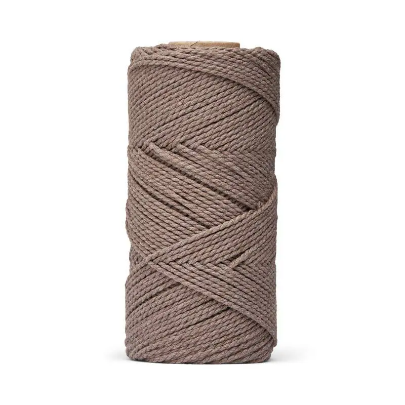 LindeHobby Macrame Lux, Corda per Macramè, 2 mm 02 Beige scuro