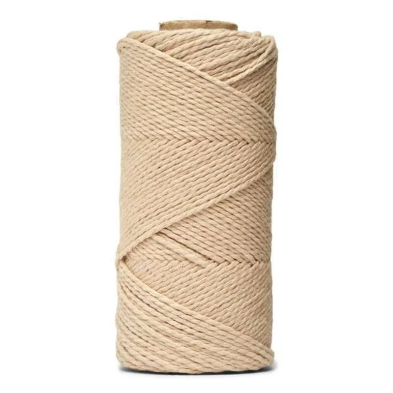 LindeHobby Macrame Lux, Corda per Macramè, 2 mm 05 Beige
