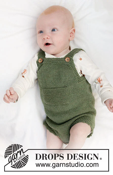 45-10 Little Fern Romper by DROPS Design