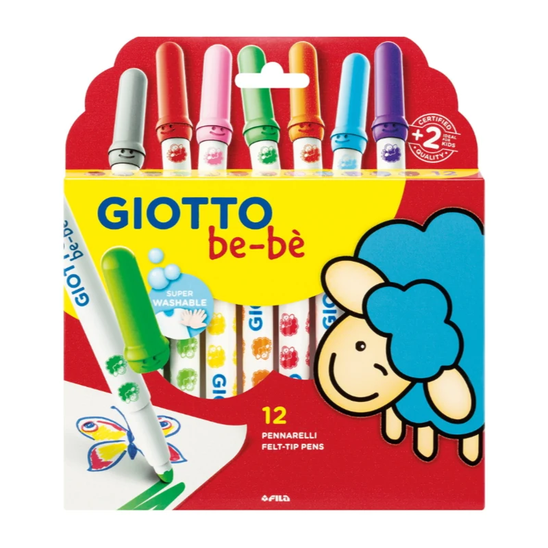 Giotto Be-bè pennarelli a punta di feltro 12 pezzi.