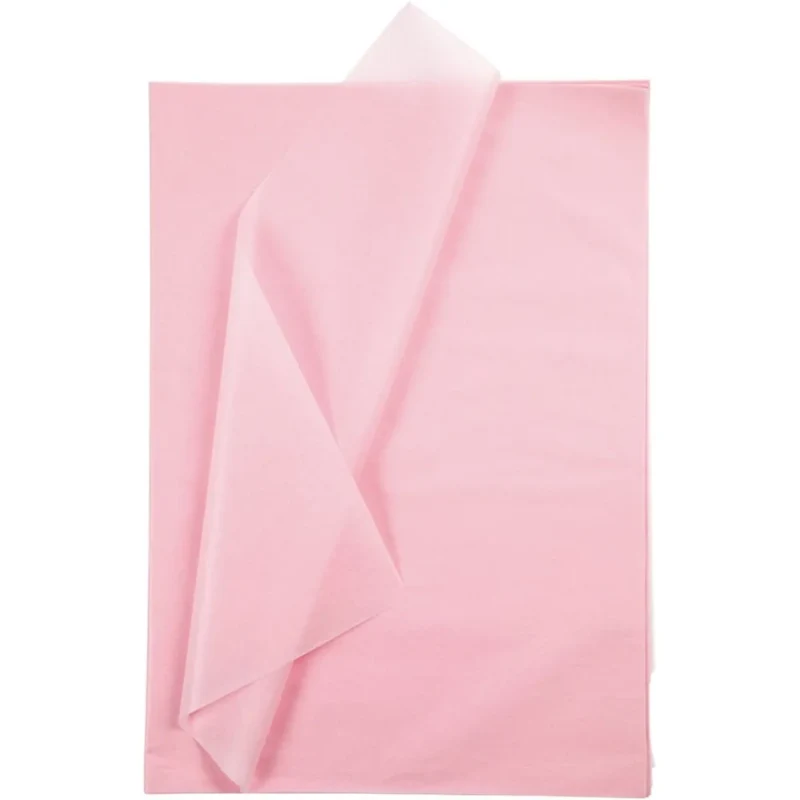 Carta di seta, 10 fogli, 50x70 cm Rosa chiaro