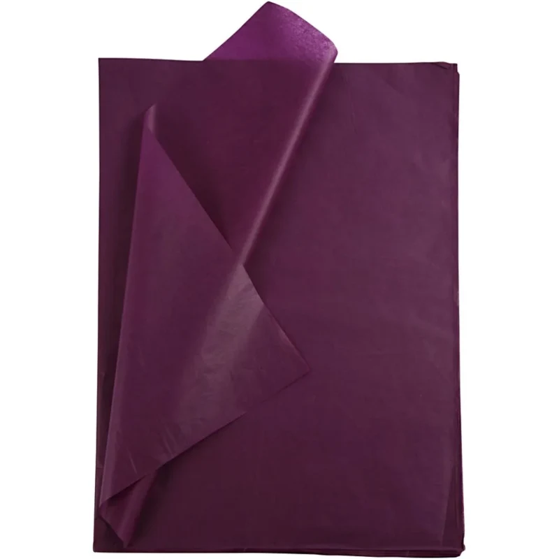 Carta di seta, 10 fogli, 50x70 cm Bordeaux