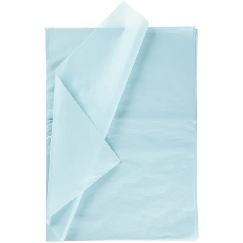 Carta di seta, 10 fogli, 50x70 cm Azzurro