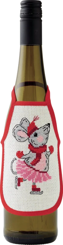 Permin Ricamo Natalizio - Topolini 10x15cm 3pz