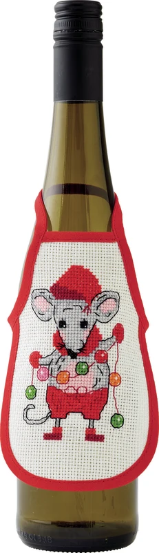 Permin Ricamo Natalizio - Topolini 10x15cm 3pz