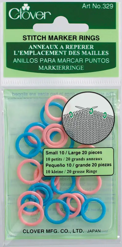 Anelli di marcatura trifoglio, piccoli (rosa / blu)