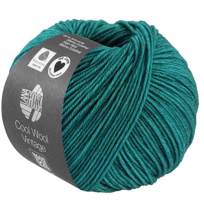 Lana Grossa Cool Wool Vintage 94 Verde petrolio