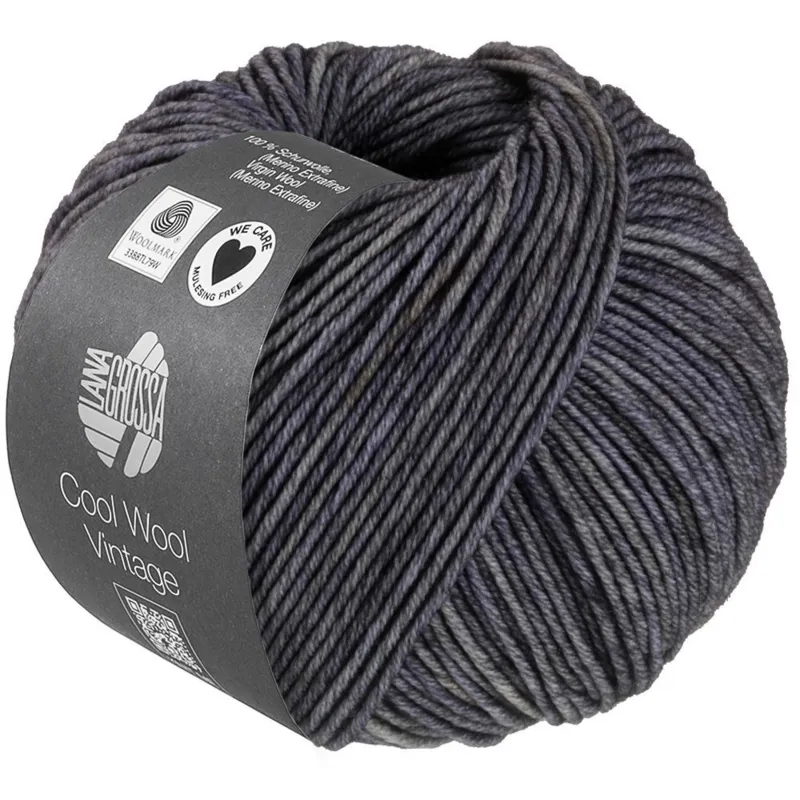 Lana Grossa Cool Wool Vintage 91 Grigio scuro
