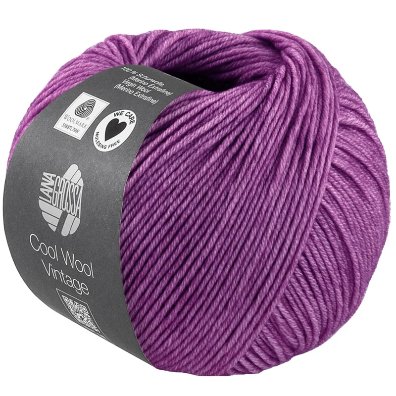 Lana Grossa Cool Wool Vintage 96 Viola rossastro