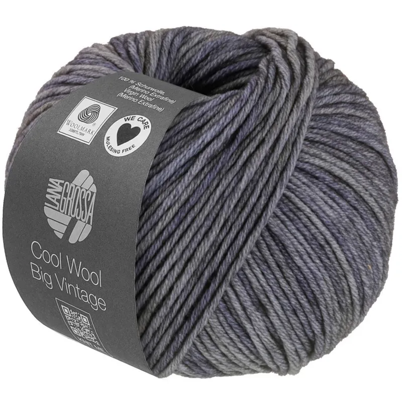 Lana Grossa Cool Wool Big Vintage 91 Grigio scuro