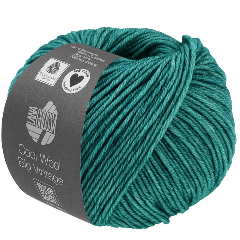 Lana Grossa Cool Wool Big Vintage 98 Verde petrolio