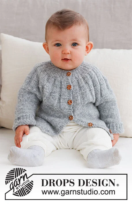 43-6 Sweet Gleam Cardigan by DROPS Design