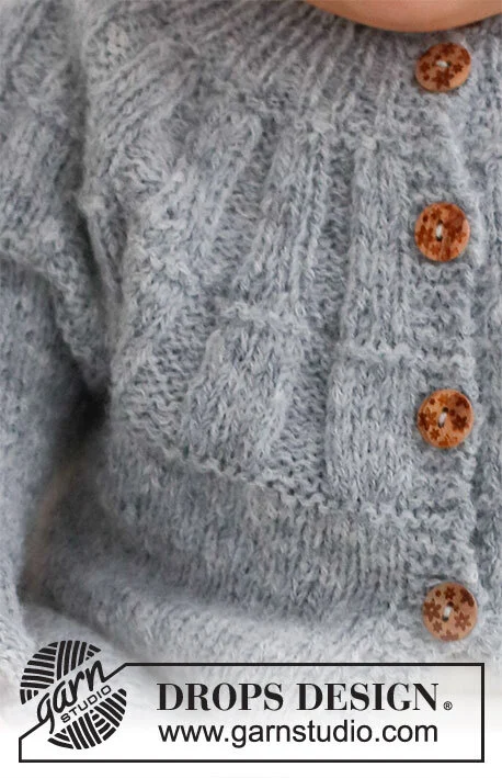 43-6 Sweet Gleam Cardigan by DROPS Design