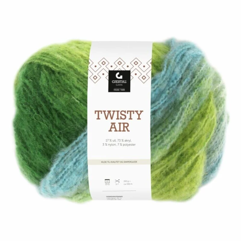 Gjestal Twisty Air 9102 Stampa Verde/Giallo/Ice Blue