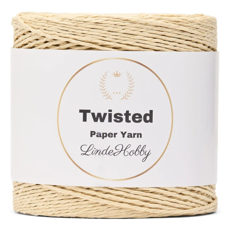LindeHobby Twisted Paper Yarn 02 Beige chiaro