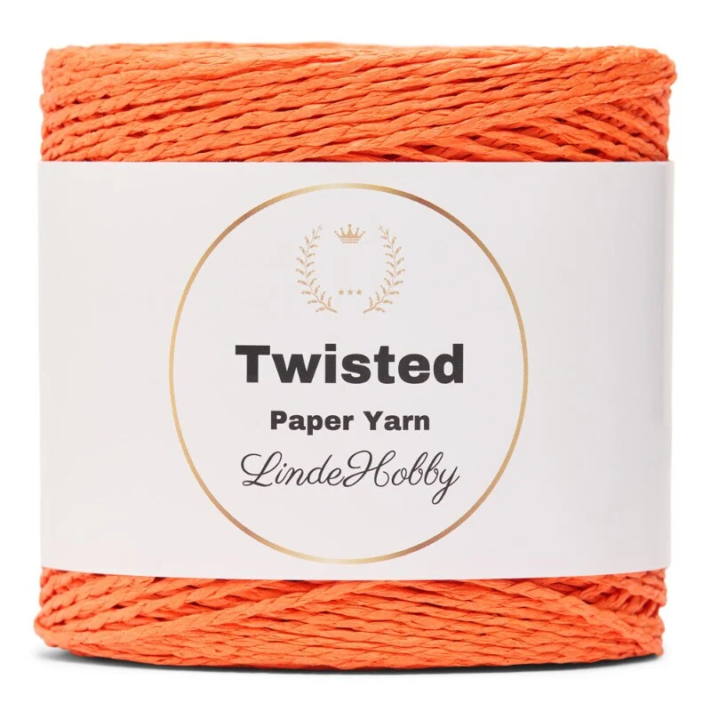 LindeHobby Twisted Paper Yarn 17 Arancione