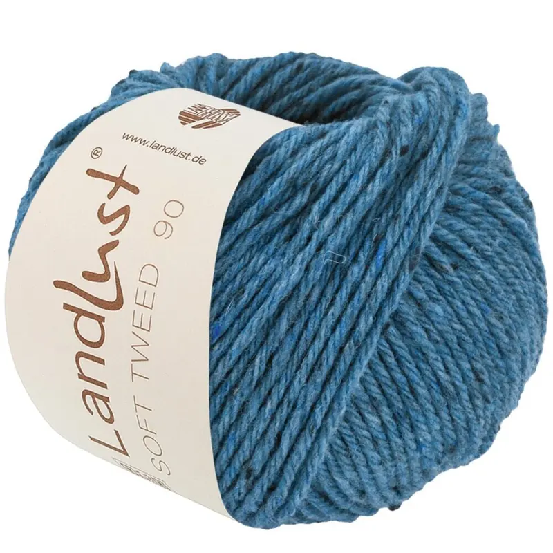 Lana Grossa Landlust Soft Tweed 90 29 Blu turchese melange