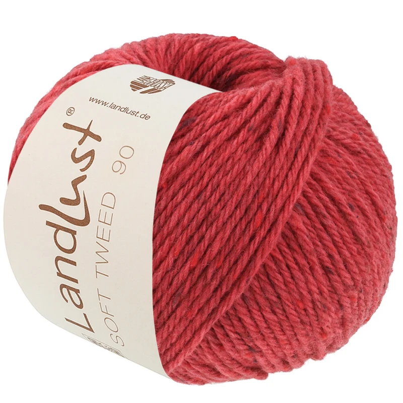 Lana Grossa Landlust Soft Tweed 90 32 Rosso fragola mélange