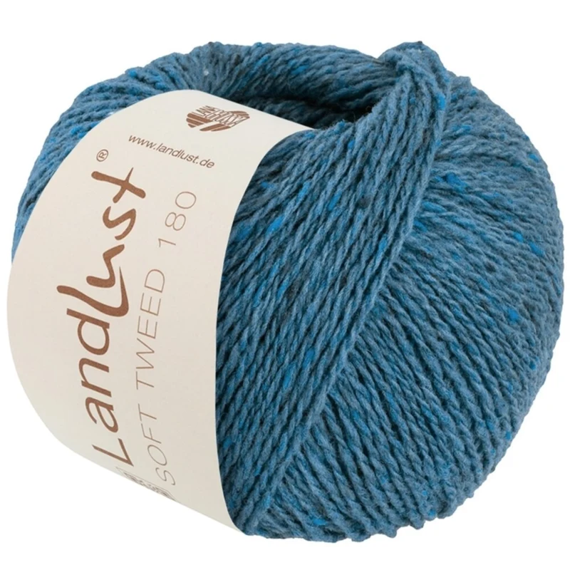 Lana Grossa Landlust Soft Tweed 180 129 Blu turchese melange