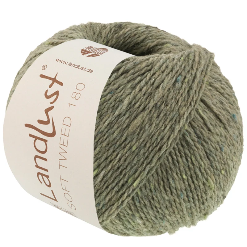 Lana Grossa Landlust Soft Tweed 180 135 Verde salvia mélange