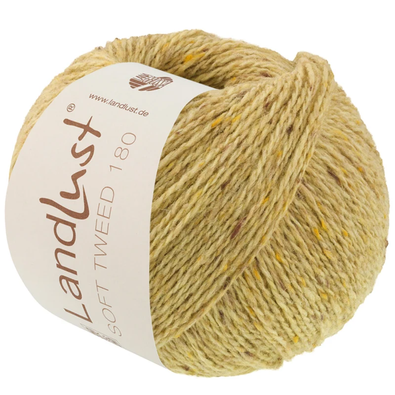 Lana Grossa Landlust Soft Tweed 180 134 Beige verde mélange