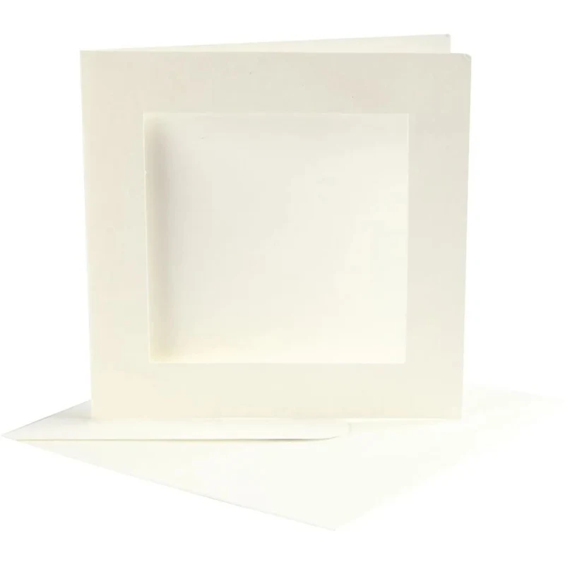 Carte passepartout con busta, 12,5x12,5 cm, 13,5x13,5 cm
