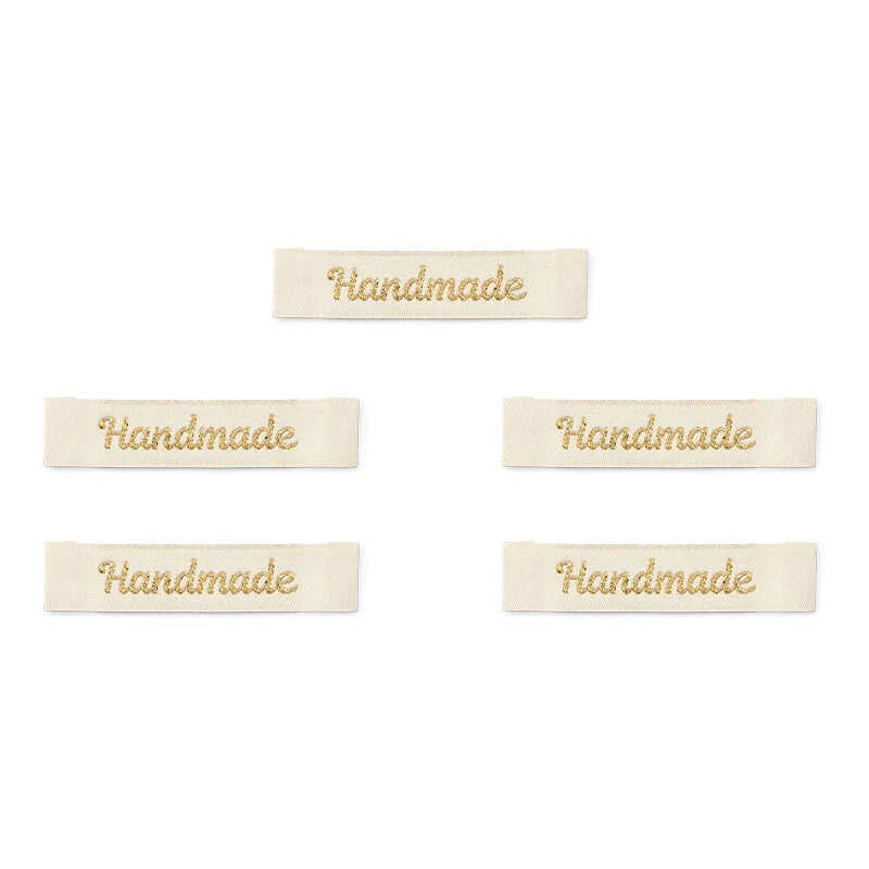 LindeHobby Handmade Etichetta, Lungo Naturale, Oro, Magnolia Script