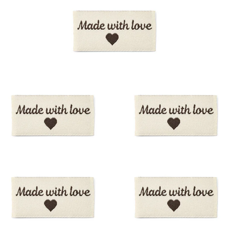 LindeHobby Made With Love, Etichetta Con Motivo (4 cm x 2 cm), 5 pezzi
