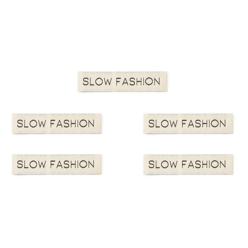 LindeHobby Slow Fashion Etichetta (7 cm x 1 cm), 5 pezzi