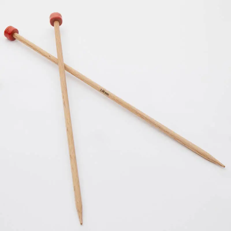 KnitPro Basix Beech Ferri a punta singola 35 cm