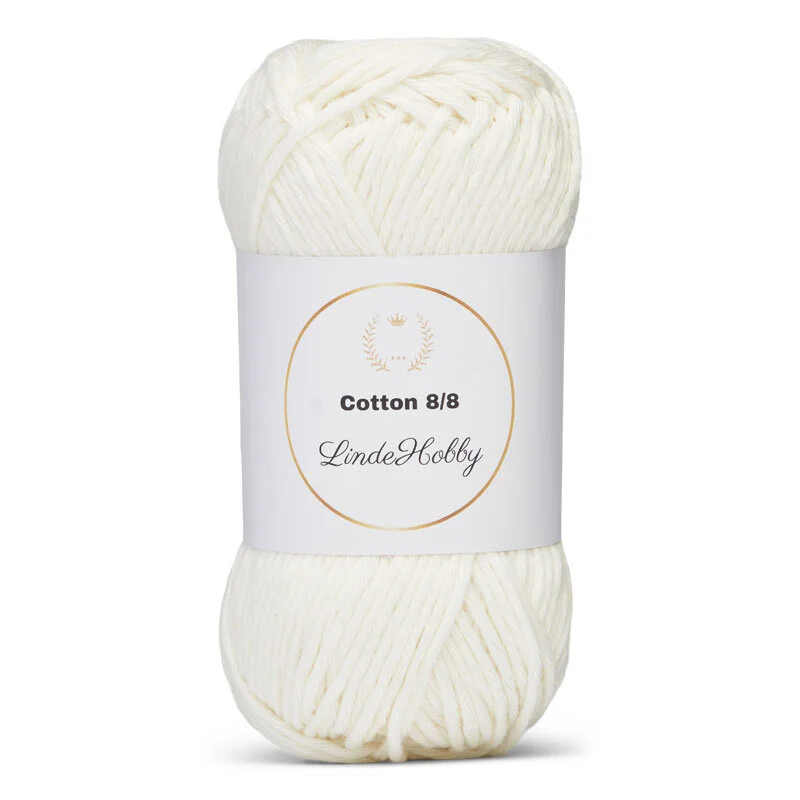LindeHobby Cotton 8/8 020 Milk Sbiancato