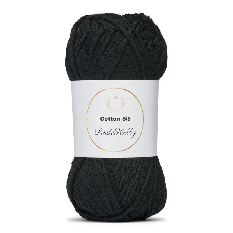 LindeHobby Cotton 8/8 108 Nero TX