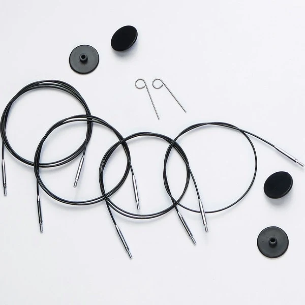KnitPro Cavo in Acciaio Inox Swivel Argento (40-150 cm)