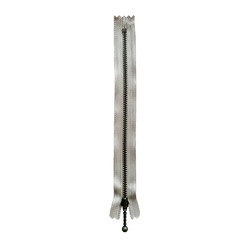 YKK Cerniera Fissa Ottone Antico 4 mm 20 cm