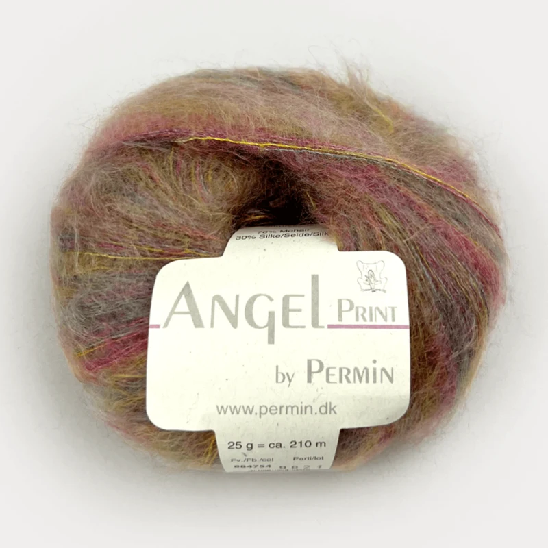Permin Angel Print 62 Dorato/Verde/Rosa