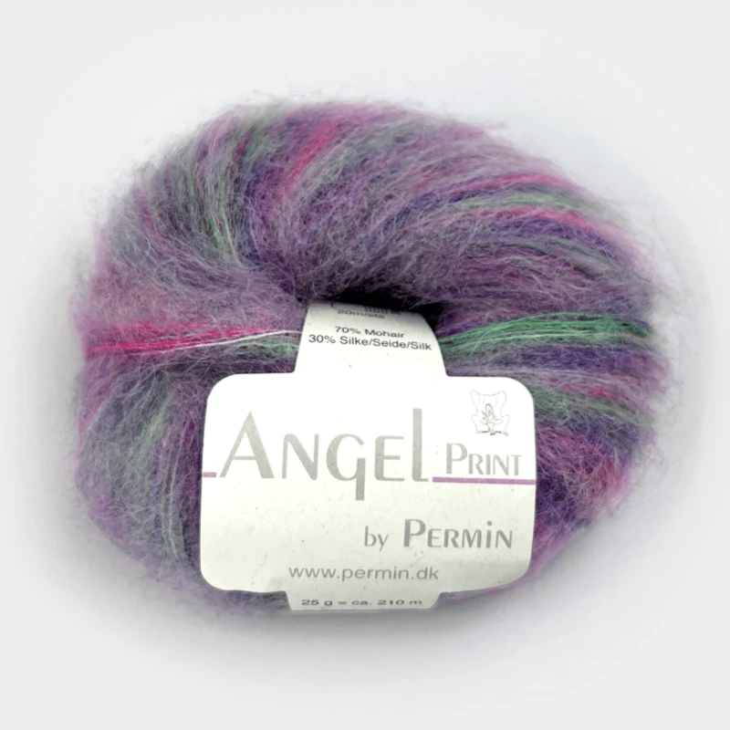 Permin Angel Print 65 Viola/Rosa/Verde