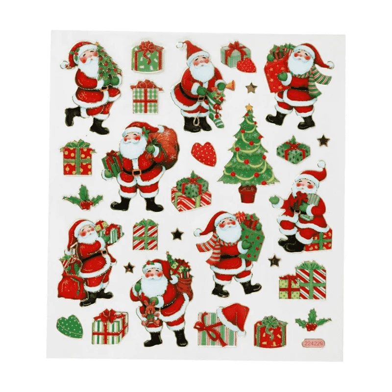 Adesivi, Natale, 15 x 16.5 cm, 1 foglio 
Figure classiche di Natale