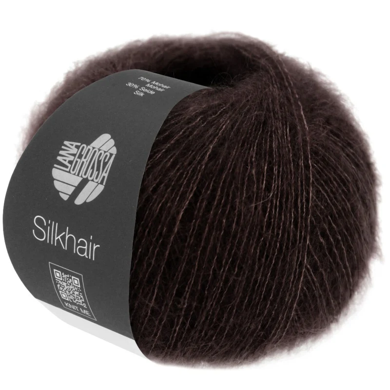 Lana Grossa Silkhair 209 Nero marrone