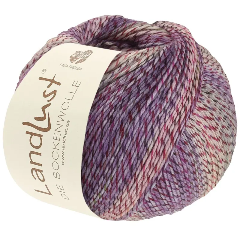 Lana Grossa Landlust Die Sockenwolle 217 Ecru/Rosa/Viola/Rosa acceso/Fucsia/Antracite