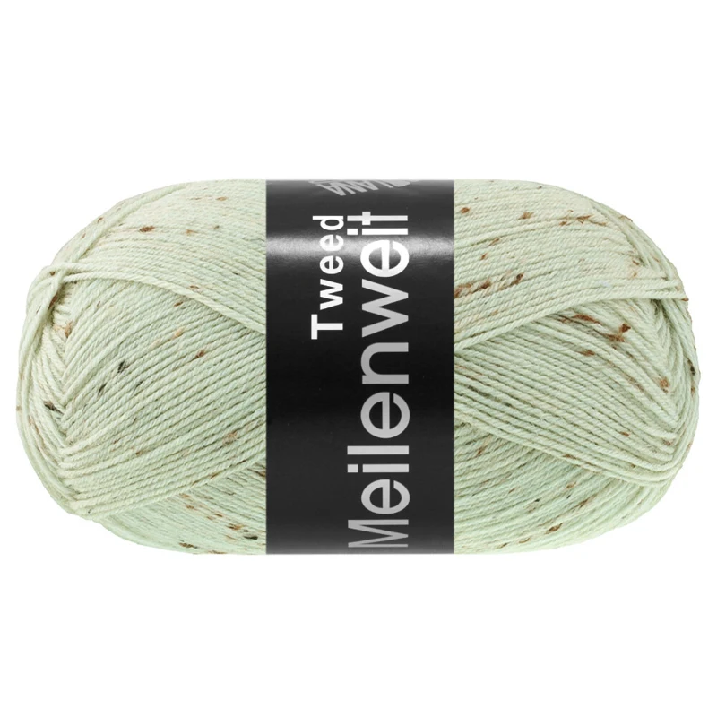 Lana Grossa Meilenweit 100 Tweed 182 Verde biancastro