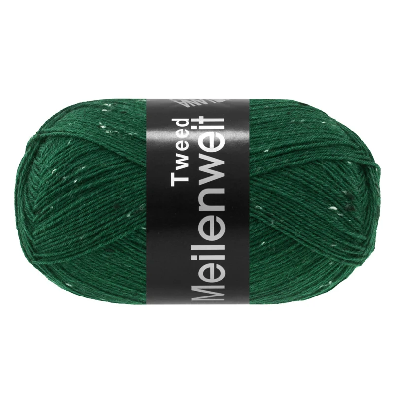 Lana Grossa Meilenweit 100 Tweed 183 Verde bottiglia