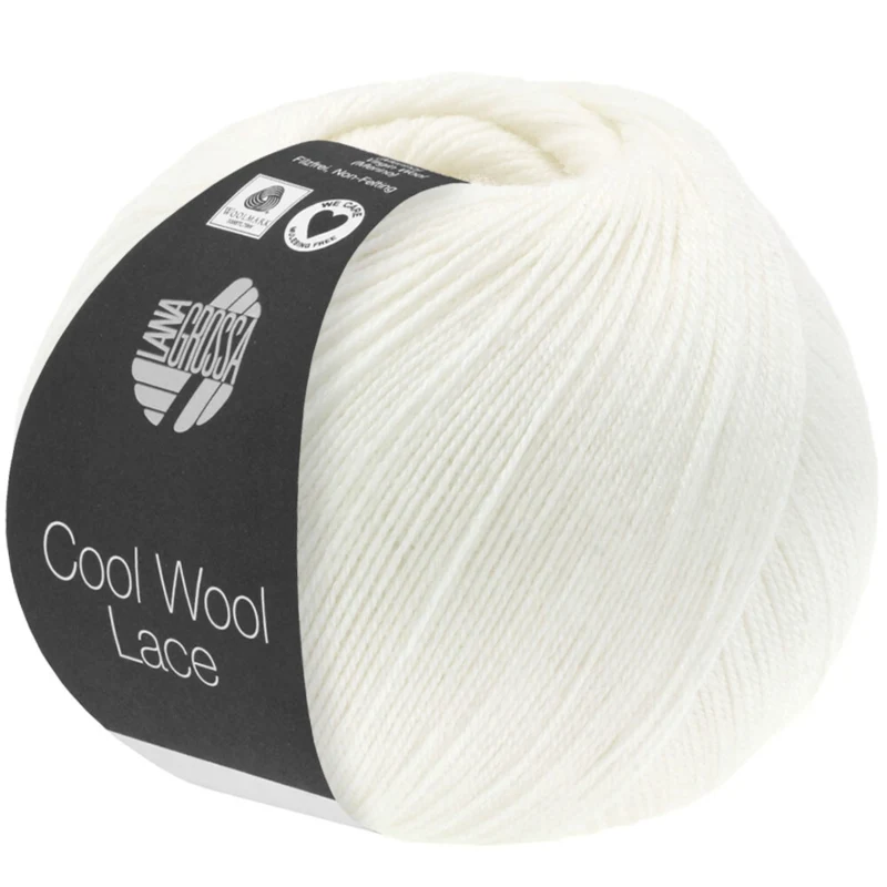 Lana Grossa Cool Wool Lace 28 Bianco