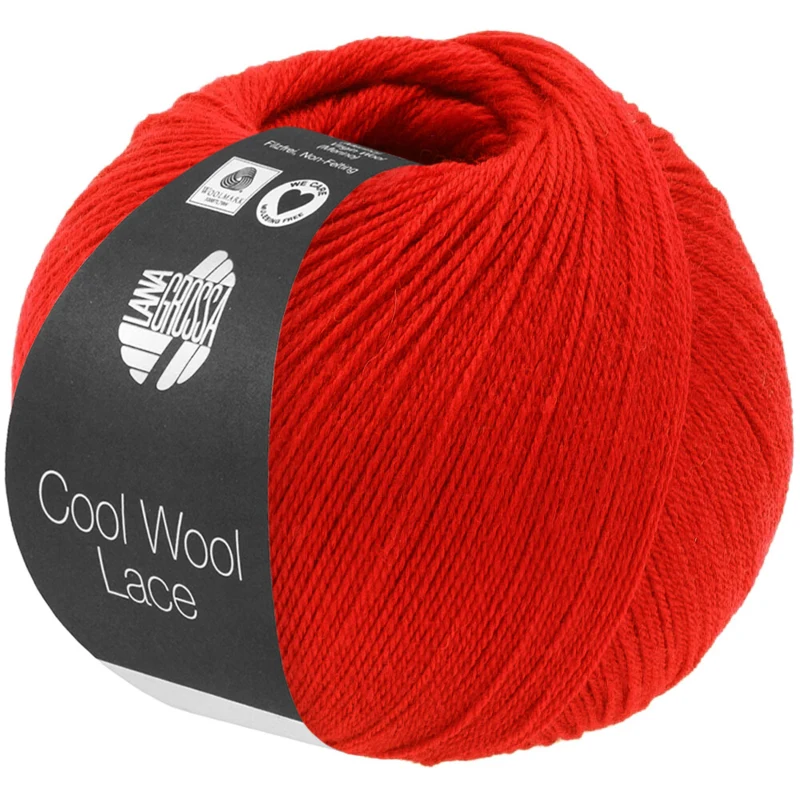 Lana Grossa Cool Wool Lace 68 Rosso brillante