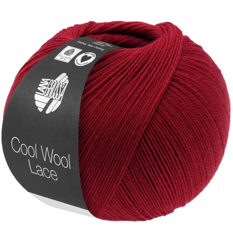 Lana Grossa Cool Wool Lace 61 Rosso vino