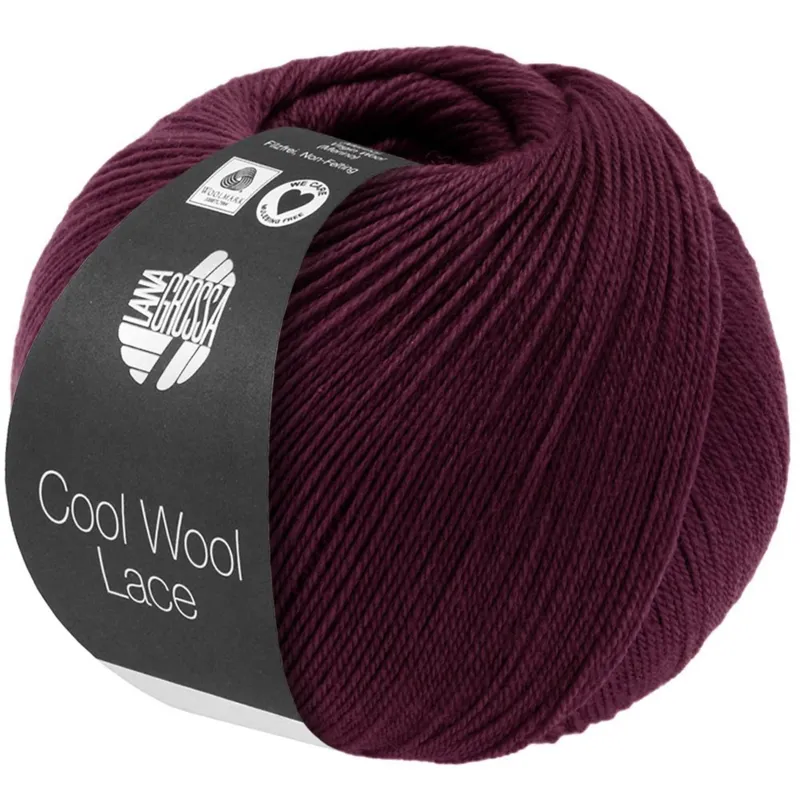 Lana Grossa Cool Wool Lace 59 Borgogna