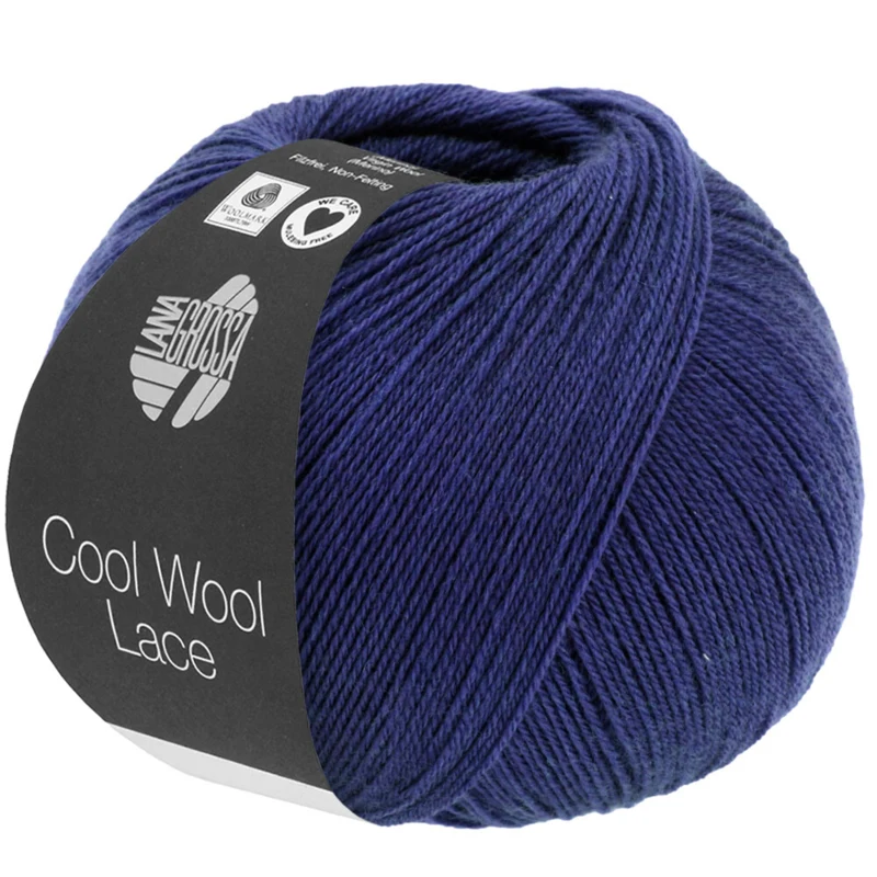 Lana Grossa Cool Wool Lace 53 Blu marino