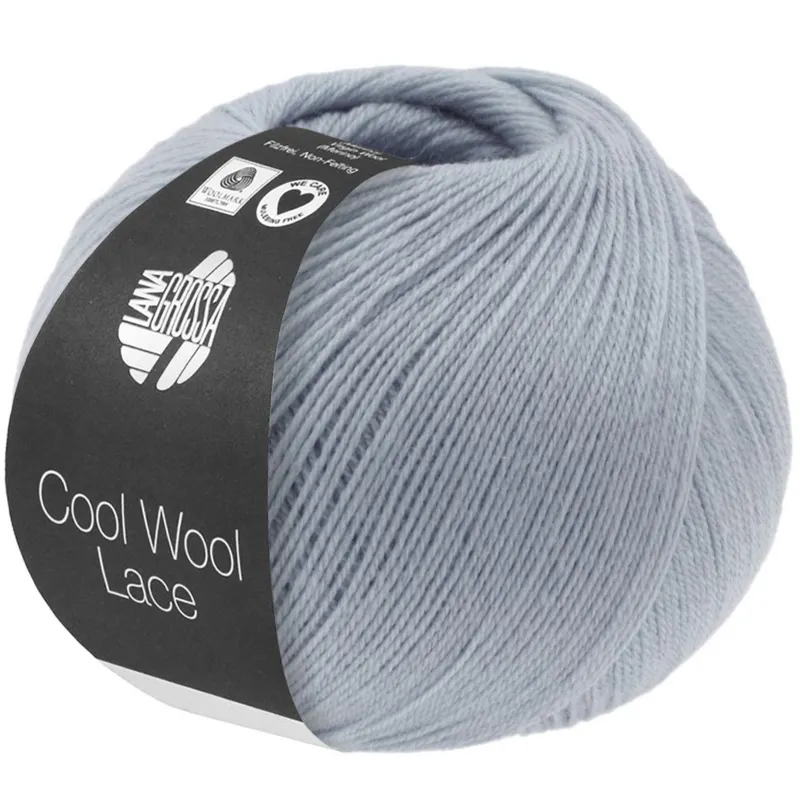 Lana Grossa Cool Wool Lace 62 Blu pastello