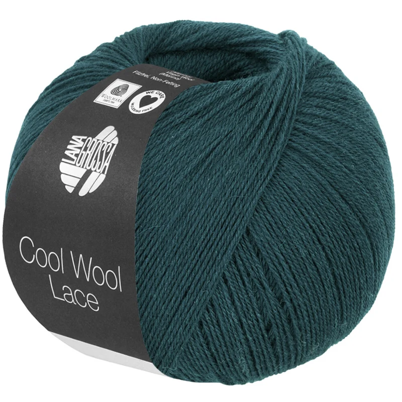 Lana Grossa Cool Wool Lace 69 Petrolio scuro