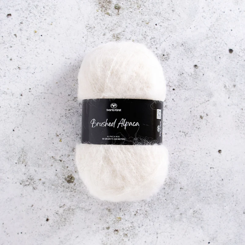 Svarta Fåret Brushed Alpaca 000 Bianco naturale
